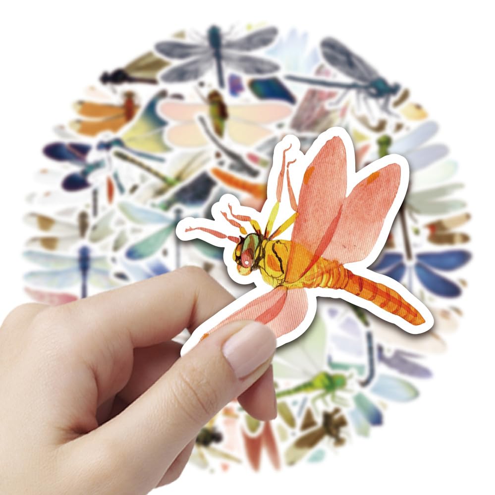 50 Pcs Dragonflies Stickers for Kids Teens Adults Boys Girls Gift,Stickers Pack for Laptop,Skateboard,Luggage,Car,Bike - Image 4