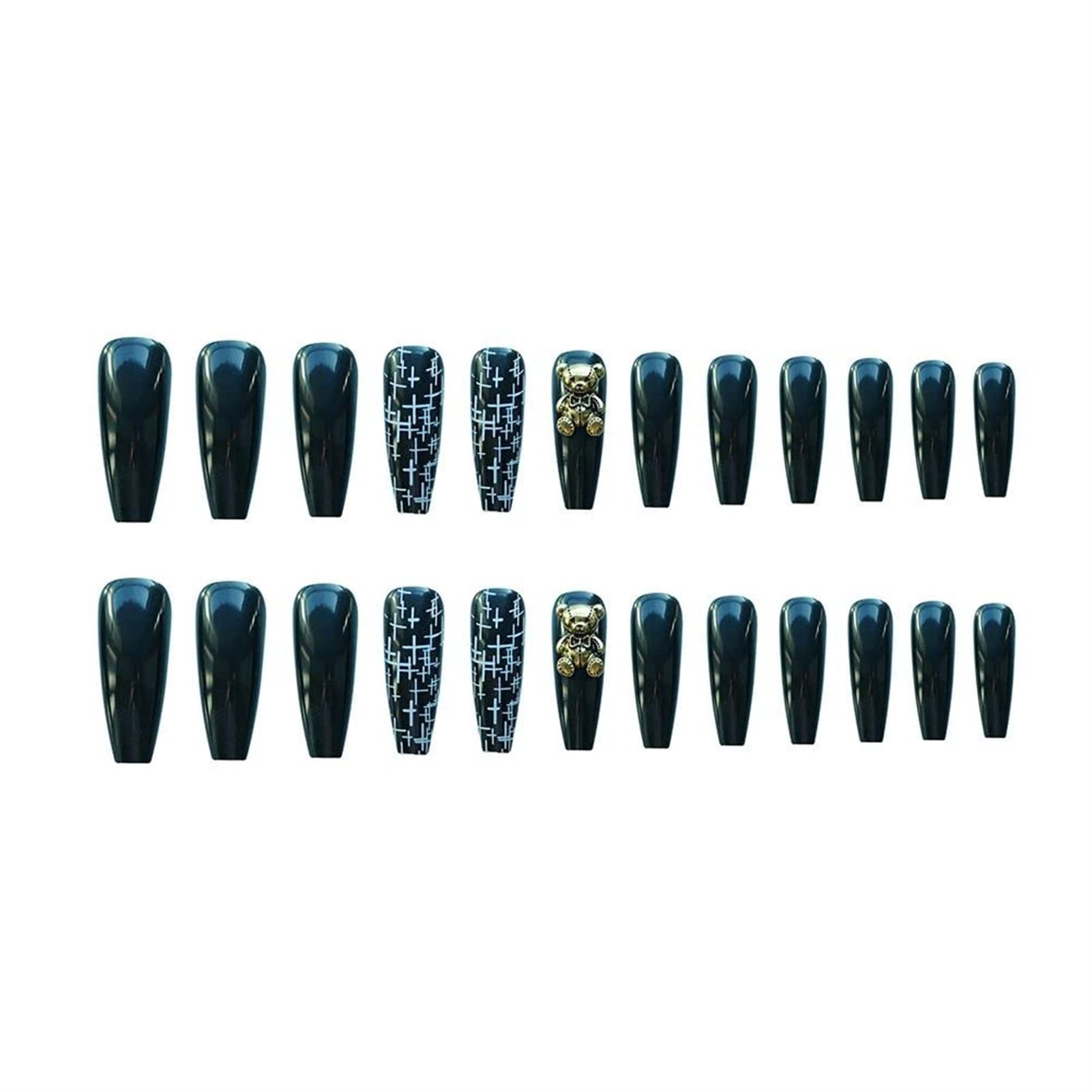 Unghie Finte Premere Sulle Unghie Unghie Finte Strumento Per Manicure A Copertura Completa Artificiale Suggerimenti Per Unghie 24 Pezzi/scatola Kit Di Unghie Acriliche Dito Artificiale Kit Manicure