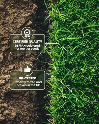 Grassias Fast Growing Grass Seed – 1.70KG Premium Quality Lawn Seed for Overseeding & New Lawns – Hard Wearing & Pet Friendly - Perfect for UK Lawns - Winter & Defra Approved - Image 6