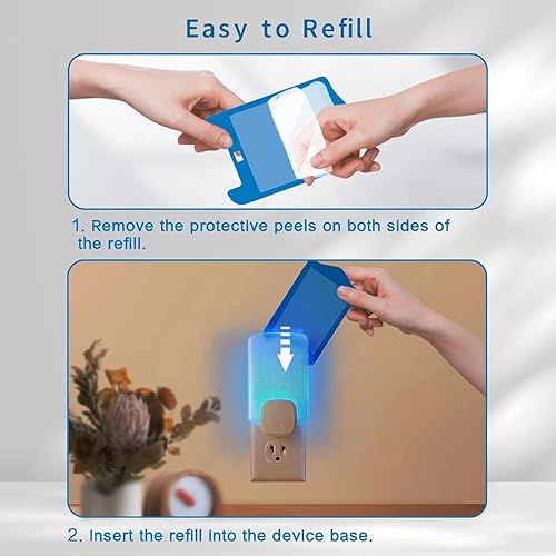 Miniatura 4 de ZVVN Paquete de 4 cartuchos de repuesto para Raid Essentials Light, tarjetas de pegamento de repuesto compatibles con Raid Plug-in Blue Light