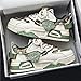Men's Fashion Street Style Skateboard Shoes, Low-Top Lace-Up Casual Sneakers for All Seasons (Green,7.5)