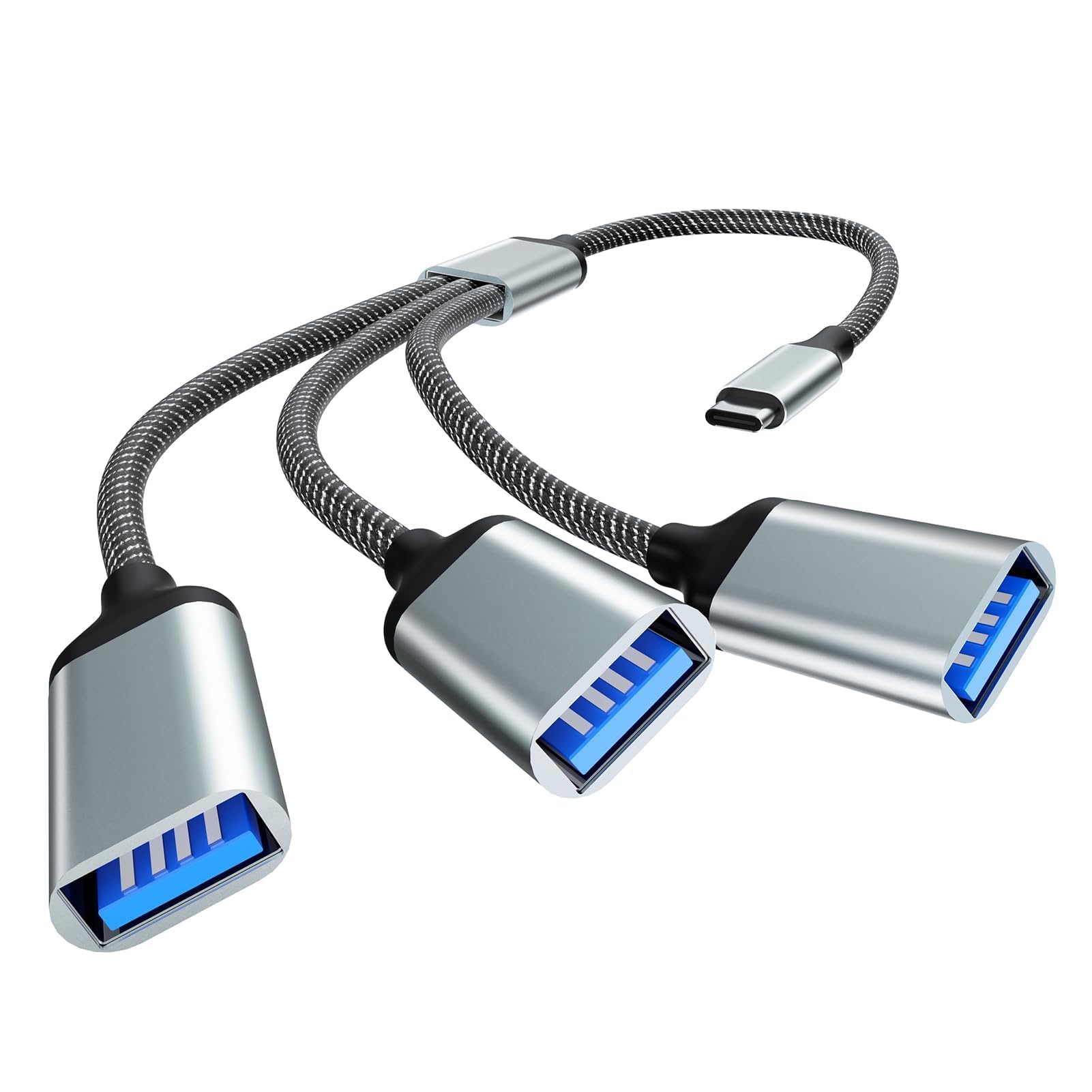 Répartiteur USB-C 3 Ports - Adaptateur Mâle Vers Femelle Pour Transfert De Données Et Charge Simultanés