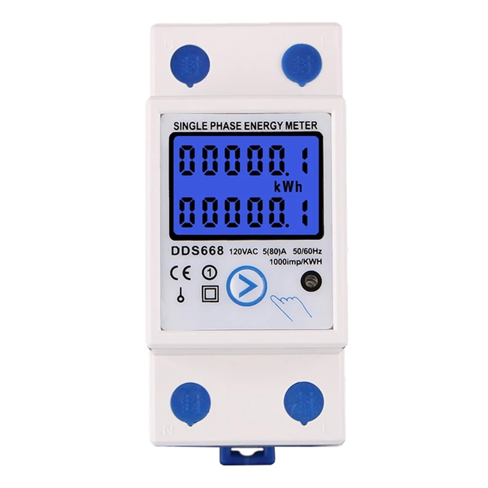 Cyfrowy licznik energii LCD jednofazowy napięcie 120 V 230 V AC 5 (80) A DDS668 (120 V)