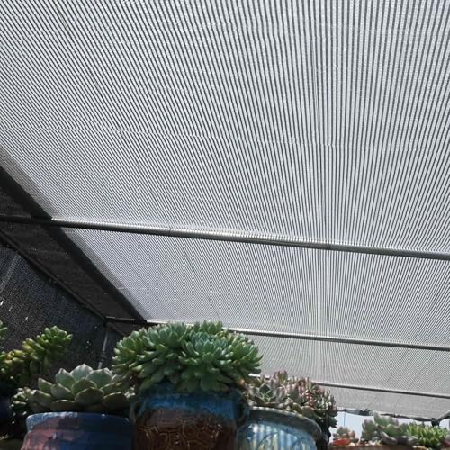 Toile d'ombrage en aluminium 55% 4x8m avec œillets pour serre et jardin - 7