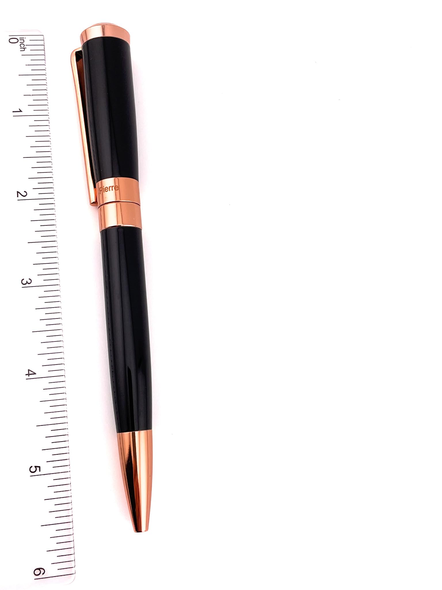 Pierre Lorren 18k Rose Gold Overlay Designer Silver Pen Blue Ballpoint Handmade with Black Extra Refill -Perfect Valentine Birthday, Graduation Gift for Her Grand Daughter Girlfriend Symbol of SUCCESS