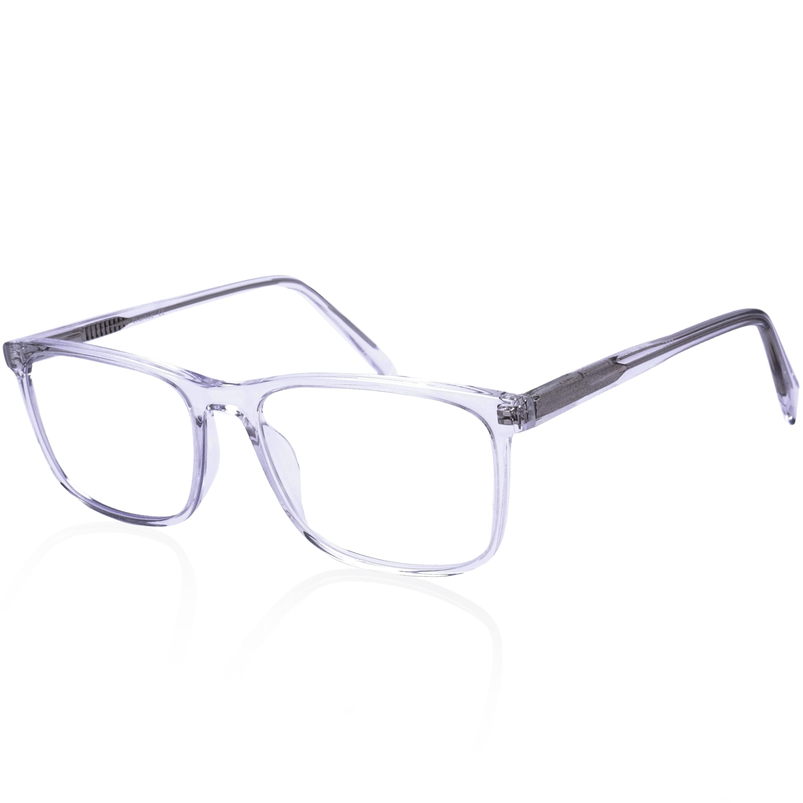 Cvantus Lunettes ordinateur Premium | Anti-lumière bleue & UV, Anti-reflets, Antistatique | Qualité Ordonnance - Faites par opticiens | Lunette anti lumiere bleue femme & homme carrées transperentes