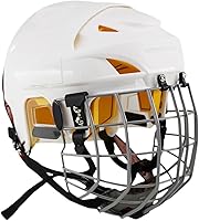XL Ice Hockey Helmet with Cage for Skaters - Durable PC Shell, EVA Foam Lining, Adjustable Fit & Impact Protection
