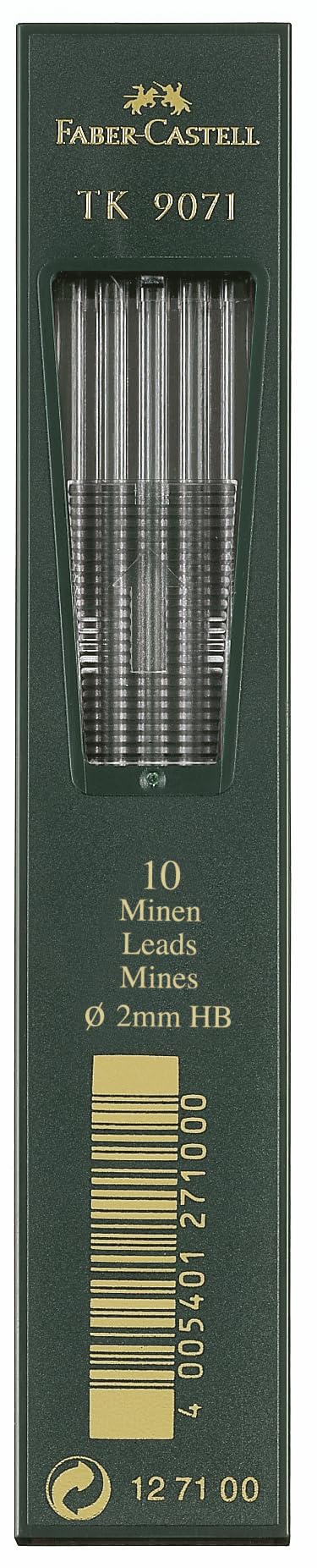 Faber-Castell 134600 - Portaminas TK 4600, grosor de las minas 2 mm, HB, incluye afilador en el botón de cierre (con minas y afilador, 1 unidad (paquete de 1))