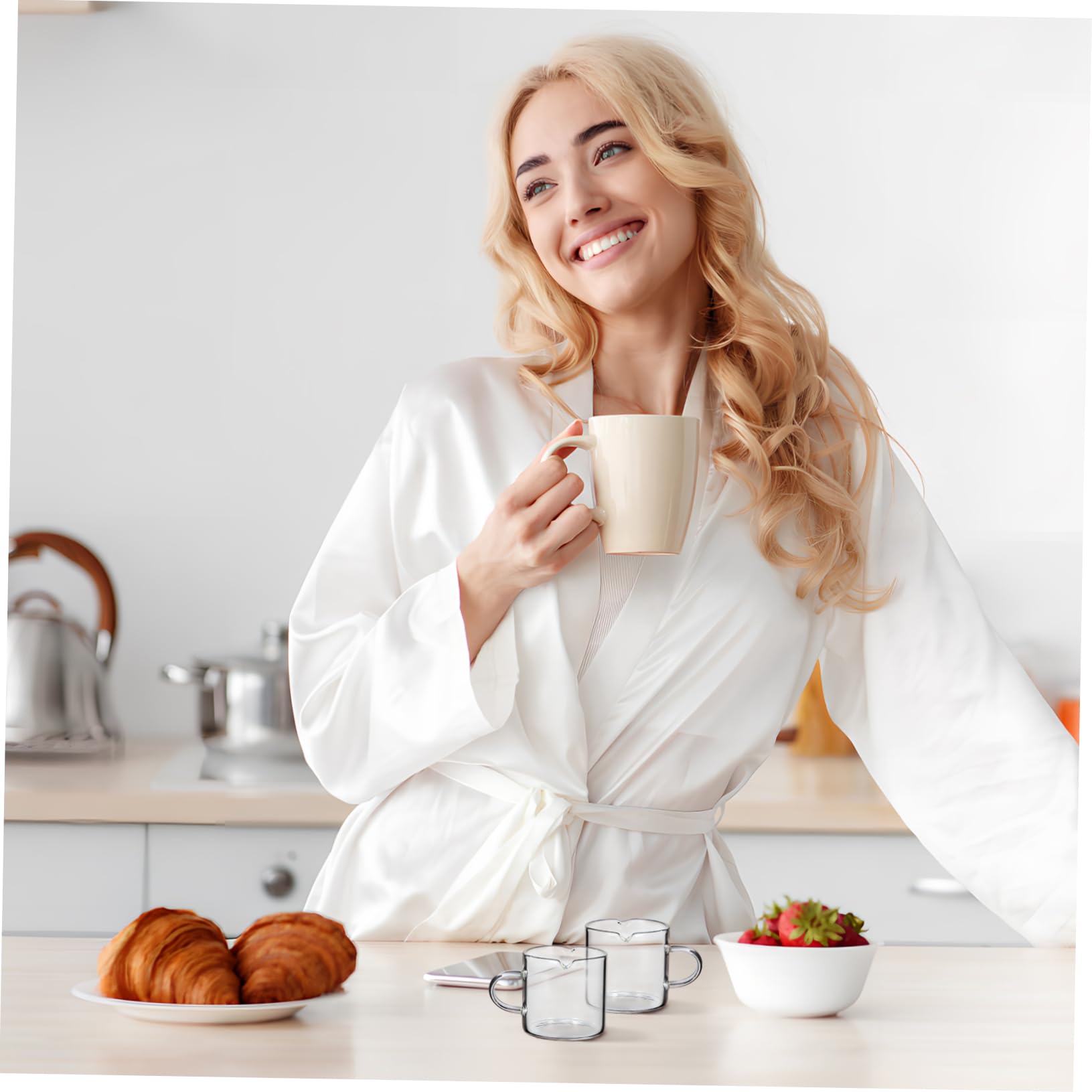 DECHOUS 4 Pcs Coffee Cup Glass Tea Mugs Clear Coffee Mug Glass Coffee Mug Coffee Mug Glass Coffee Glass Mug Glass Tea Cup Glass Cups Coffee Espresso Glasses Glass Drinking Glasses