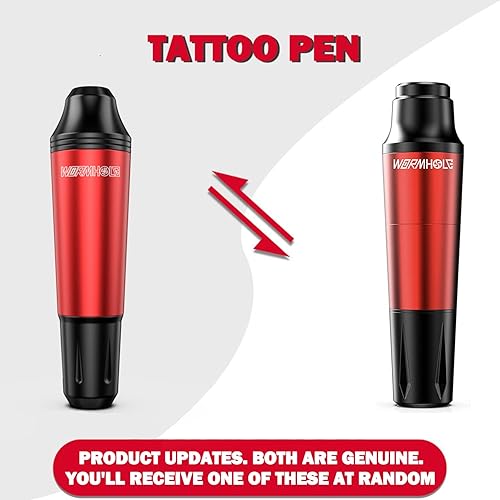 Miniatura 5 de Kit completo de bolígrafo profesional de tatuajes Wormhole para principiantes máquina rotativa tatuadora TK108 rojo