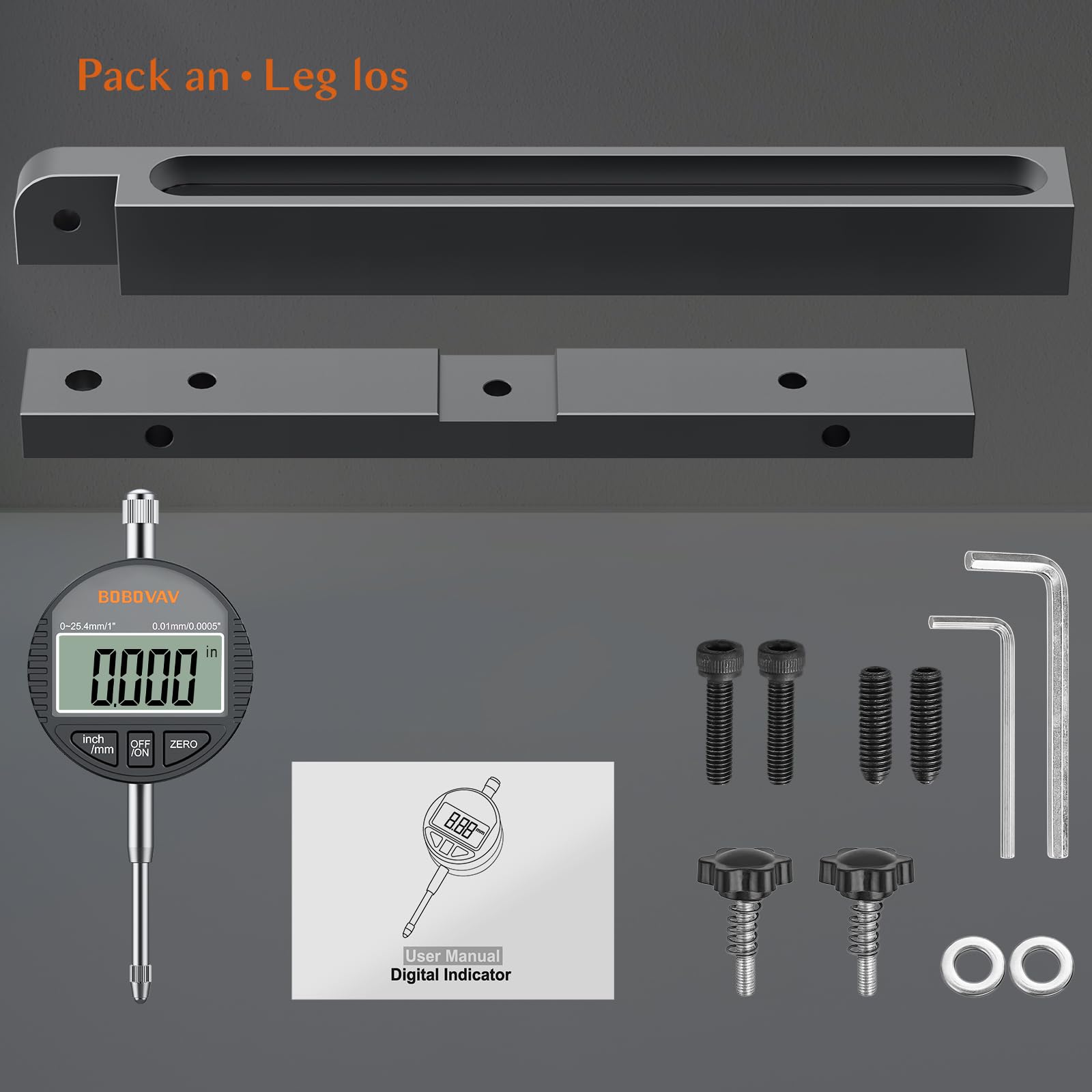 Comparateur Numérique Pour Scie De Table-Indicateur Digital De Précision-Réglage Scie À Table 0.0005" Glissière Passante Réglable Pour Laboratoire, Atelier, Imprimante 3D