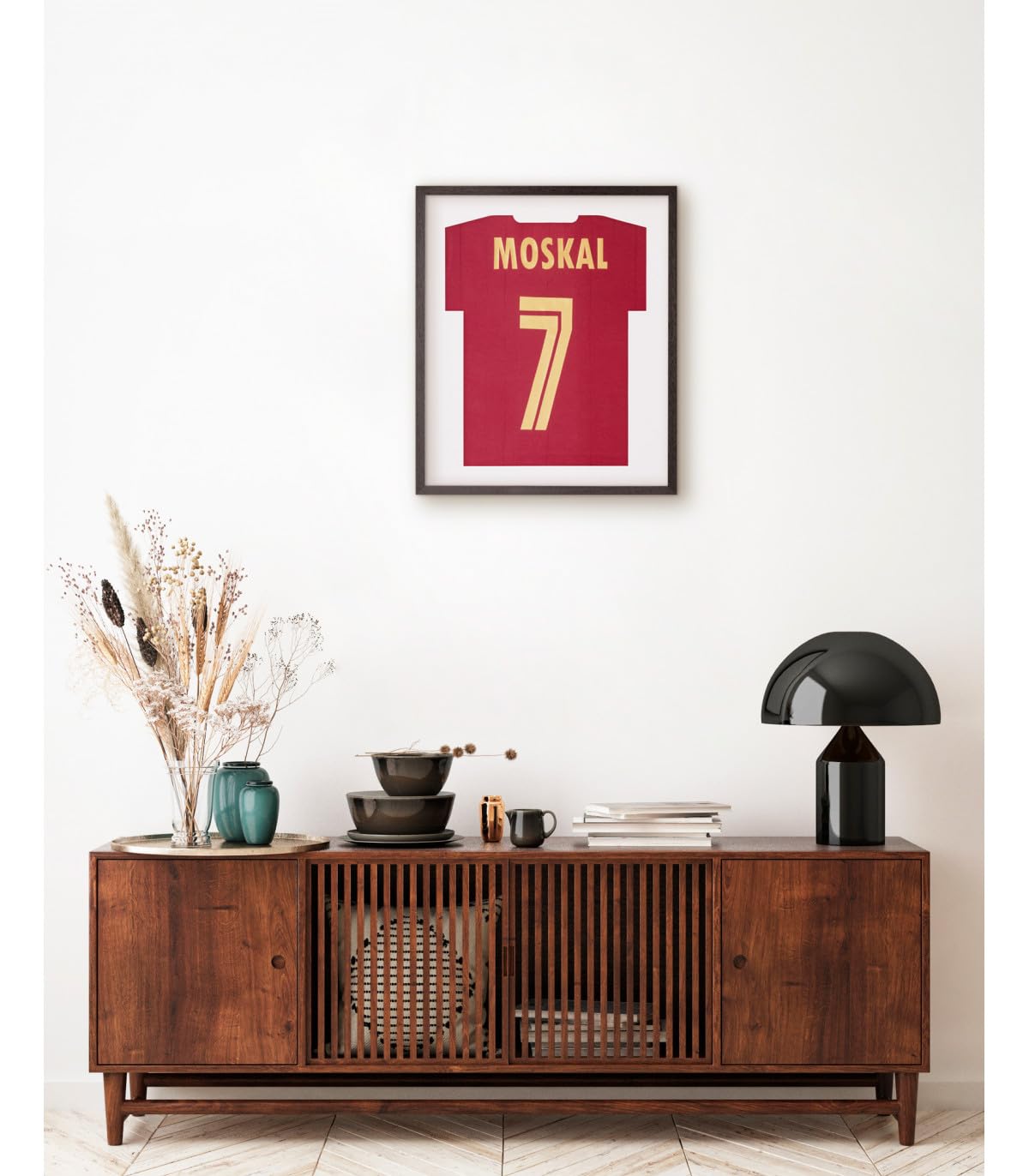 ARTIS - Cadre maillot foot BASIC - Cadre en bois DIY pour maillot de football - 52,5x62,5x3 cm - Noir, vitrage en polycarbonate- Vitrine pour maillots de football, basket, handball, hockey