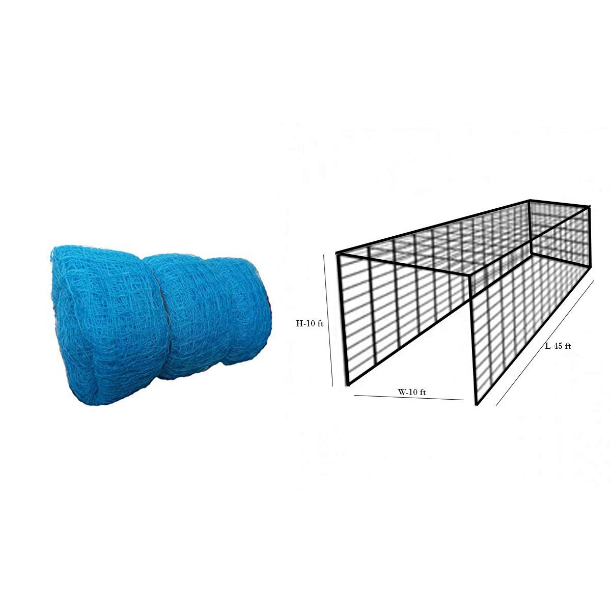 VIBCO™ UV Protected (.78MM) 3 Side Interlocked Cricket Net with Roof for Practice (100 x10 ft) (B07VW8ZYTV) Amazon Price History, Amazon Price Tracker