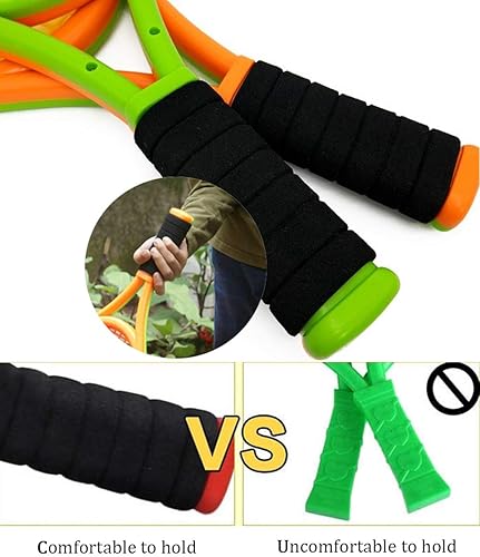 Miniatura 4 de Raqueta de tenis para niños, raqueta de tenis de plástico de 17 pulgadas con 2 pelotas suaves, 2 pelotas de tenis y 4 volantes para niños, niños