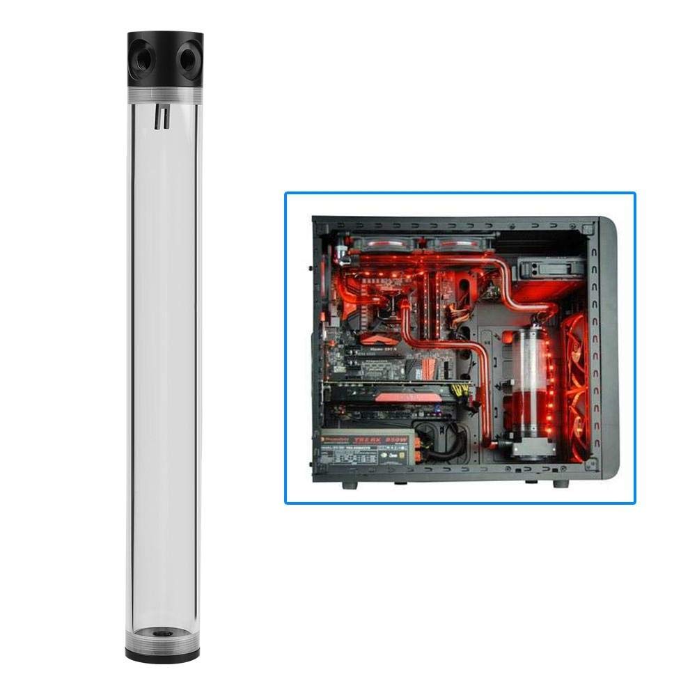 G1/4 Thread DIY PC Water Cooling, Computer Water Cooled Cylinder Reservoir for PC CPU Liquid Cooling(400mm)