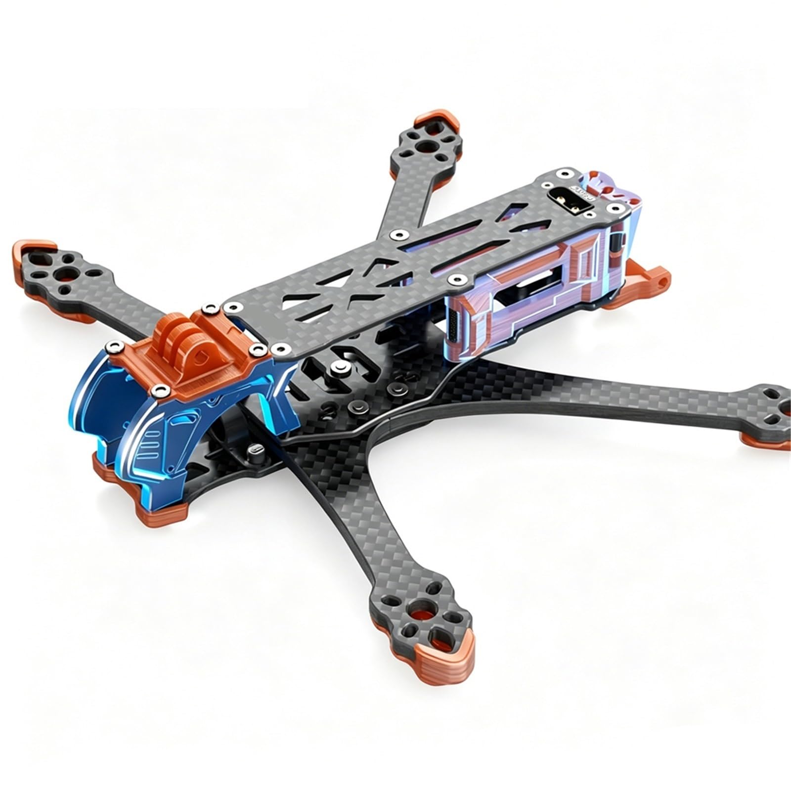 Kit telaio drone, compatibile con DJI, O4 Air Unit Pro, 3K | MK5 O4 Pro, 5 inch, telaio DC o wide X, fibra di carbonio, supporto camera 20mm(GEPRC MK5 (Orange))