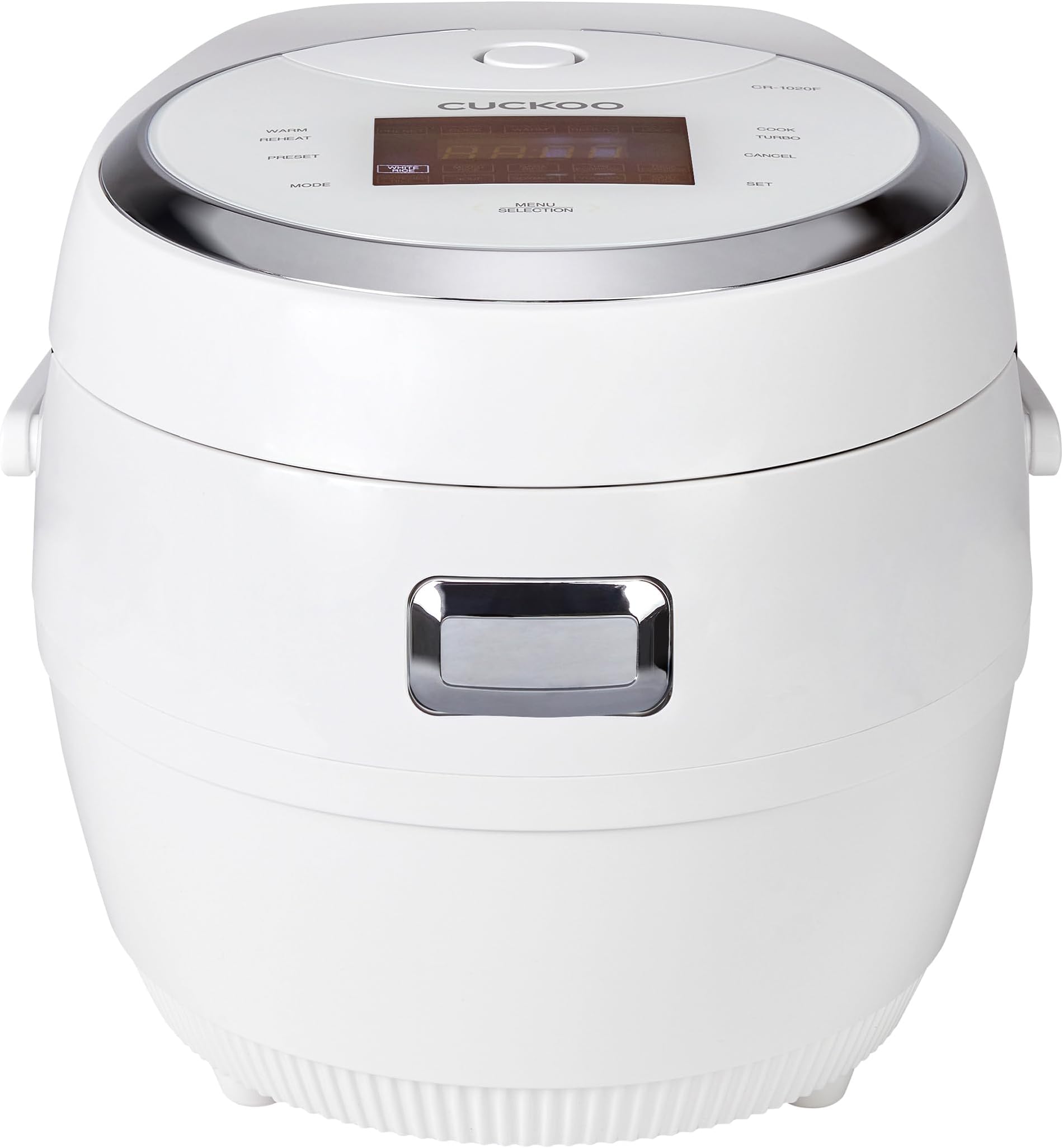 Micom Rice Cooker 10-Cup Uncooked / 20-Cup Cooked with Nonstick Inner Pot, Large Rice Maker with 16 Menu Options, Fuzzy Logic Technology, Auto Clean Mode, LCD Display, White (CR-1020F)
