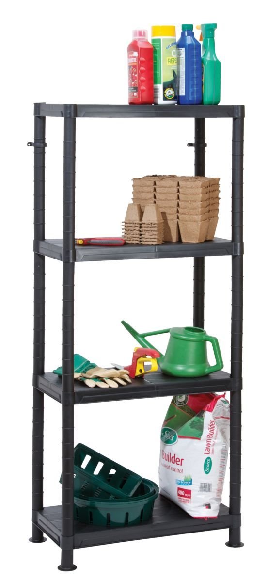 4 Tier Plastic Shelving Unit