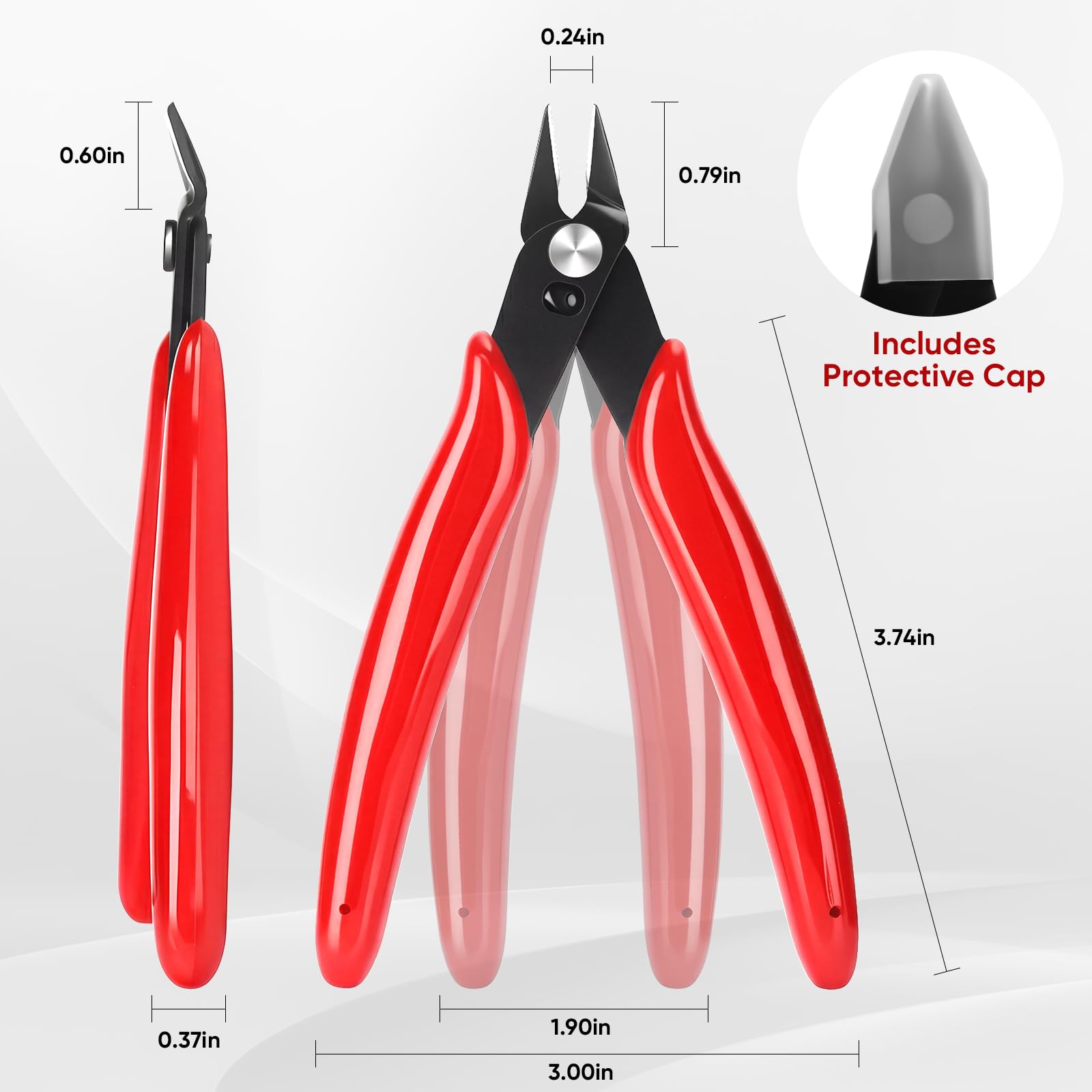 EamPrsk 5 Inch Flush Cutters, 1 Pack Micro Wire Sharp Zip Tie...