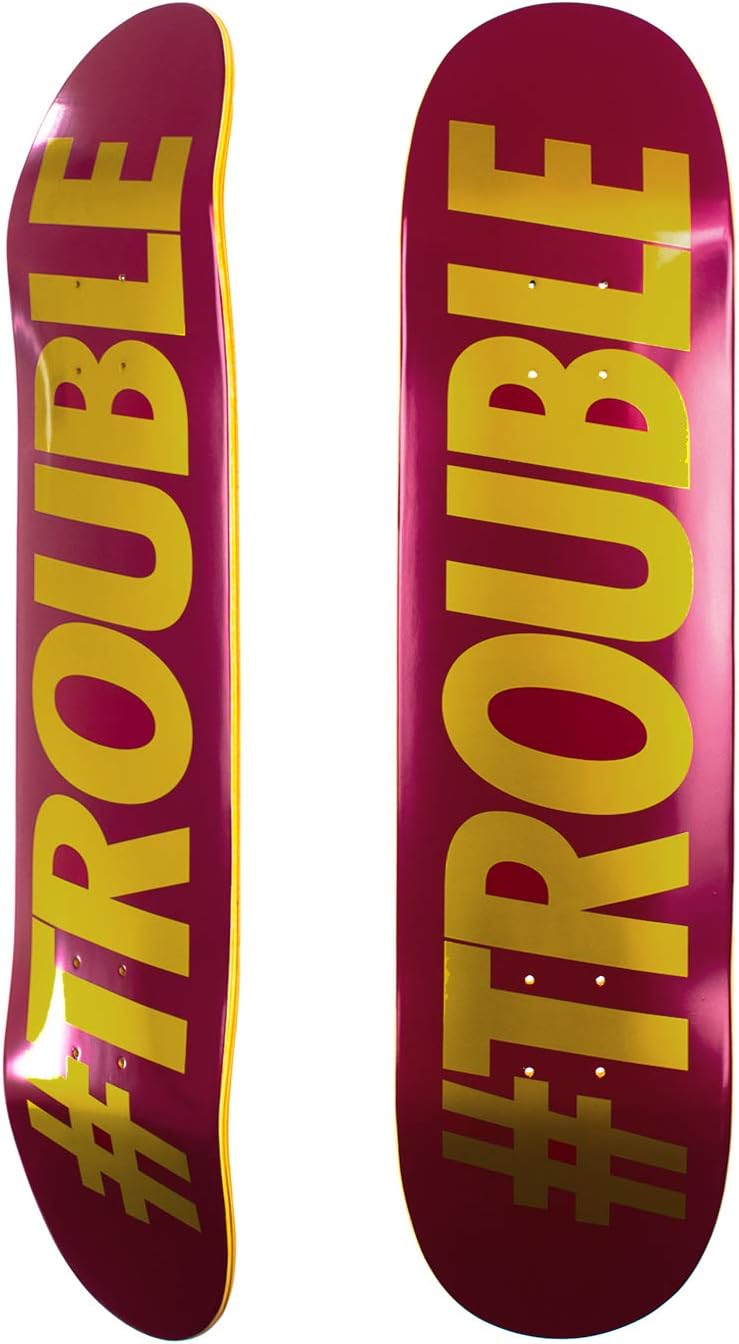 TROUBLE SKATEBOARDS Skateboard Deck Red/Blank 8.0