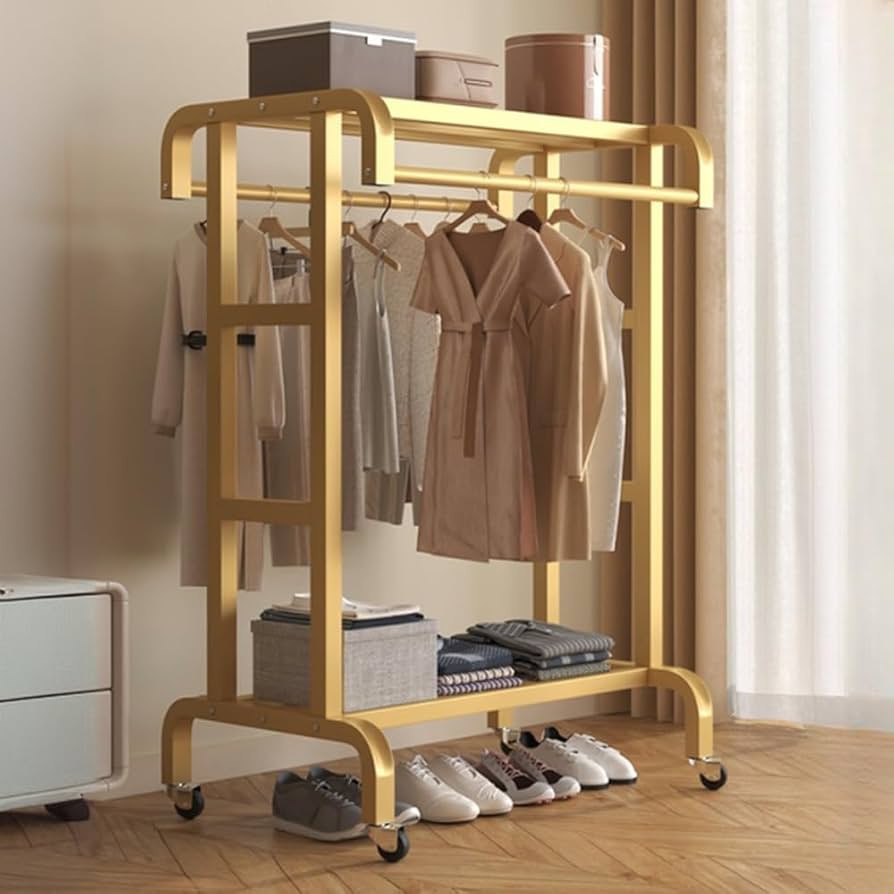 【送料無料】Woody Modern Hanger Rack Amazon.com: MIIKHI Heavy Duty Clothes Rack Garment Rail Shoe