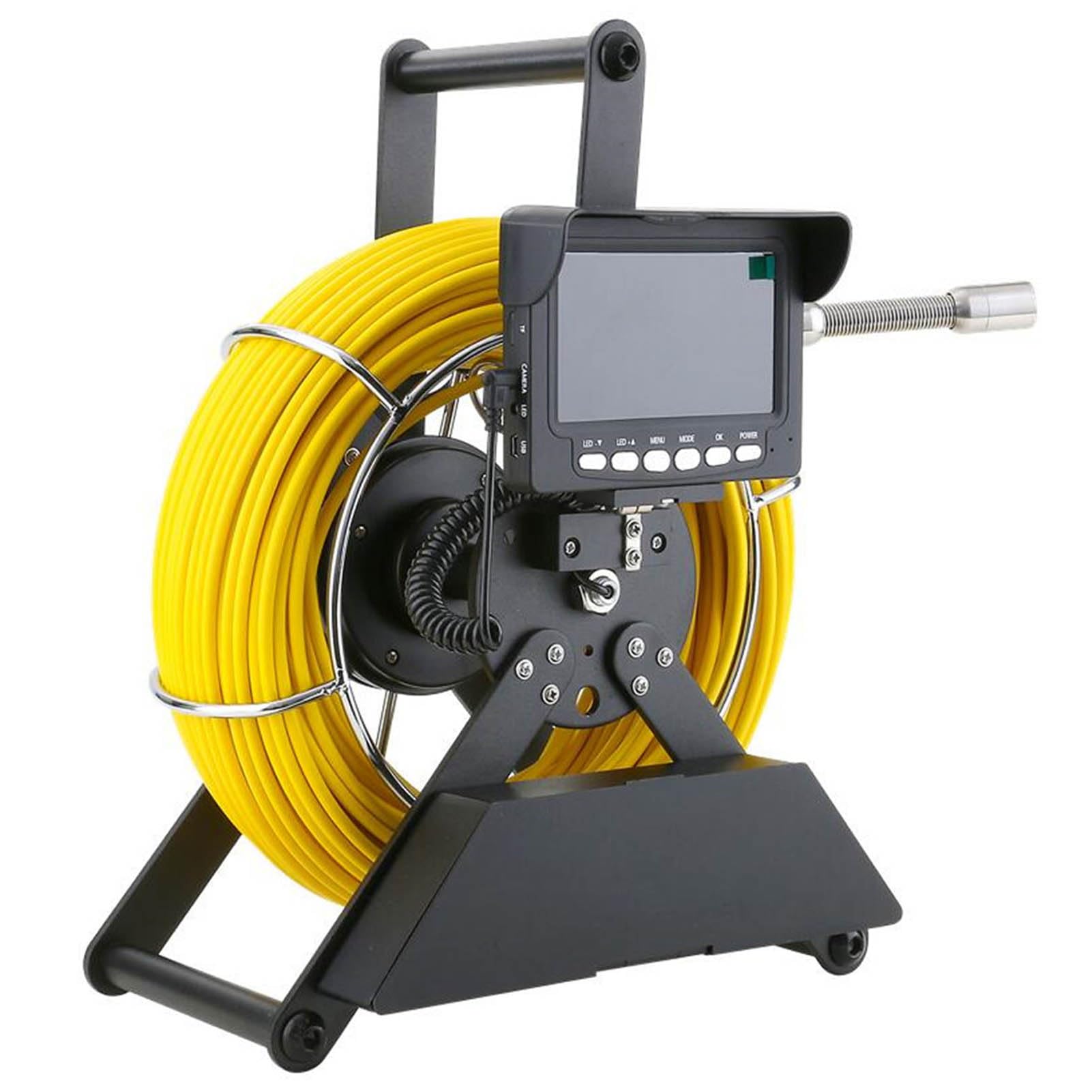 YNIYUJKL 4.3 Monitor Sewer Pipe Inspection Camera, 20M Drain 22Mm Sewer Pipeline Industrial Endoscope With 4500Ma 16G Dvr Card,Endoscope Inspection Camera,Sewer Camera With L