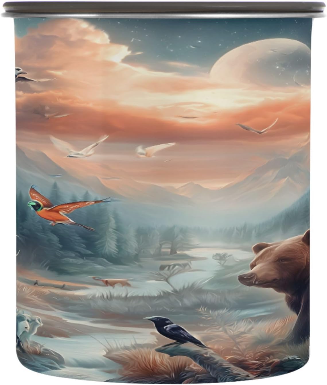 Almacenador de Alimentos ALAZA Fox Bear Bird Moon 17 oz Acero Inoxidable