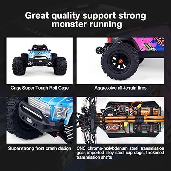 Amazon.co.jp: 1/7 スケール ブラシレス RC カー、4X4 オフロード RC