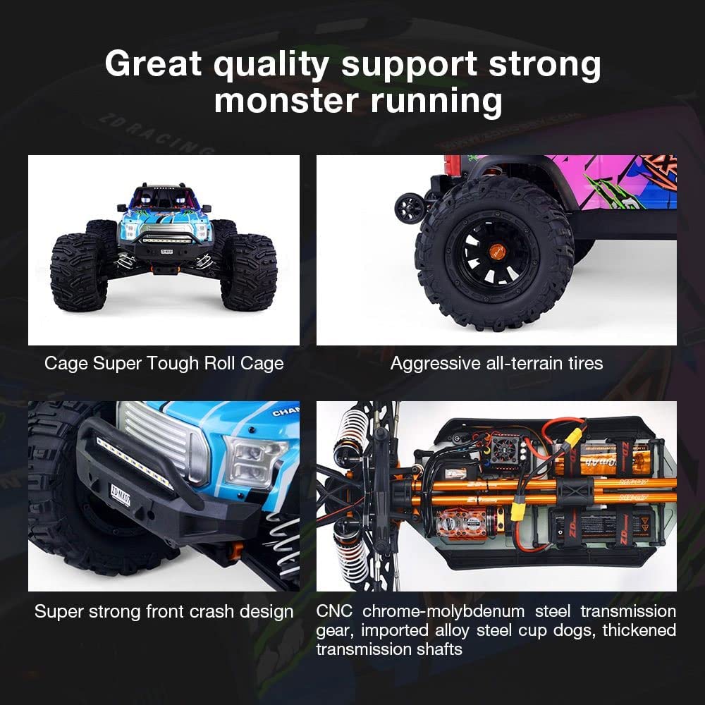 90km/h まで！ラジコン　モンスタートラック Amazon.co.jp: 1/7 スケール ブラシレス RC カー、4X4 オフ