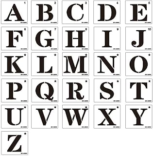 7x8 Inch “A-Z”Scrabble Letters Wall Decor, Stencils for Painting Signs Reusable Title Stencils for Painting on Wood Laser Cut Painting Stencil for Home Décor,DIY Projects Art and Craft