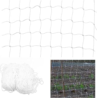 MEISO Gardening Planting Net, Heavy Duty Plant Climbing Trellis Netting Garden Net, Fruit Vegetable Climbing Trellis Plant Support Vine Climbing Grow Net for Farm Lawn Garden or Other Climbing Plants