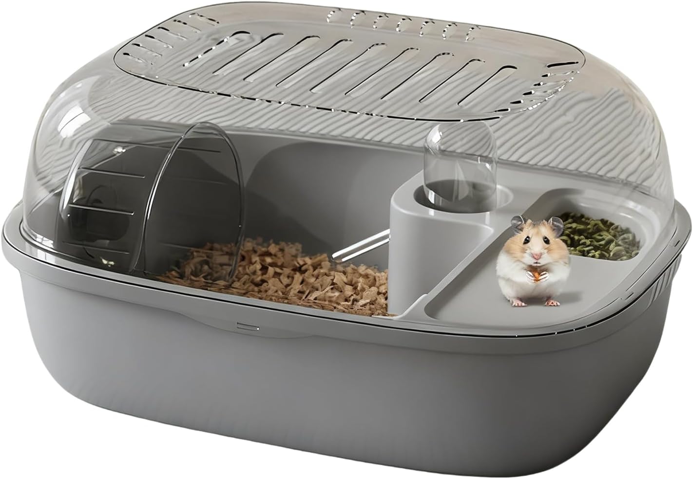 Nano Hamster Cage | Activity Centre for Small Animals Transparent with Exercise Wheel, for Hamster Bath, for Indoor Home Travel Apartment Dormitory