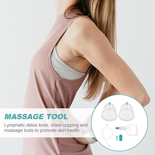 Miniatura 4 de Ciieeo Juego de bomba de mano con taza de ventosas al vacío, ventosas al vacío para mamas, levantamiento de glúteos, masaje corporal, juego de