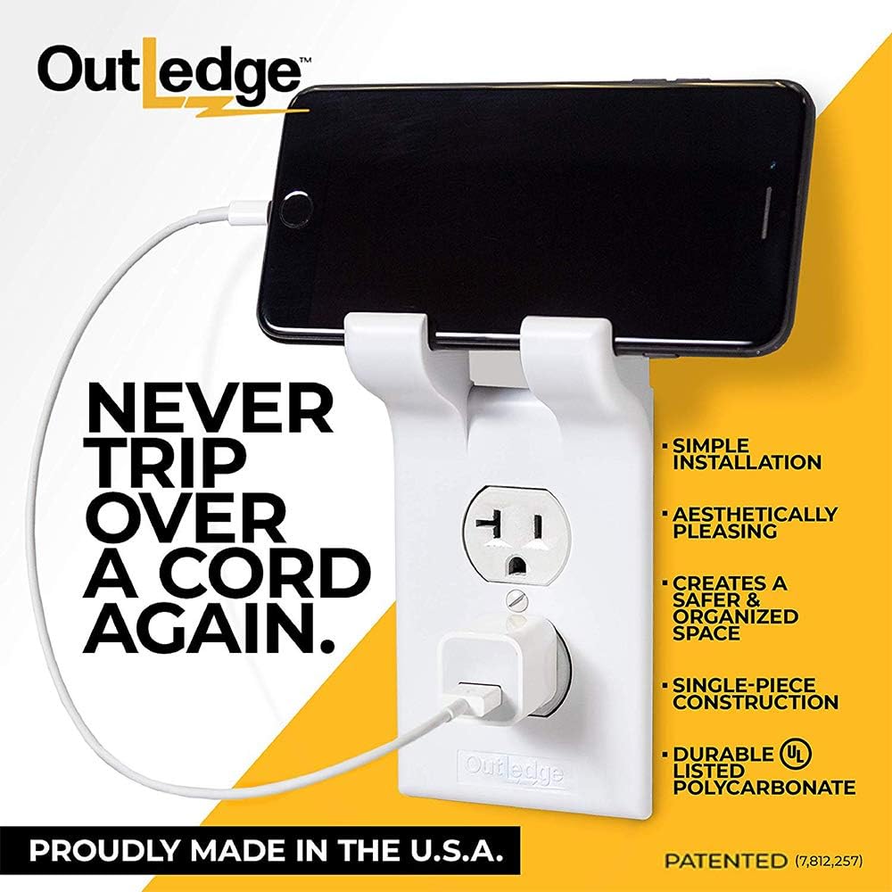 Bеѕt Cуbеr Dеаlѕ 🔥 Outledge Outlet Shelf Cover, Patented Design, Made in the USA, Hold Phones, Tablets & Devices, Cord Management (2 Pack, Decora Cover) Exсluѕіvе Outledge Outlet Shelf Cover, Patented Design, Made in the USA, Hold Phones, Tablets & Devices, Cord Management (2 Pack, Decora Cover)