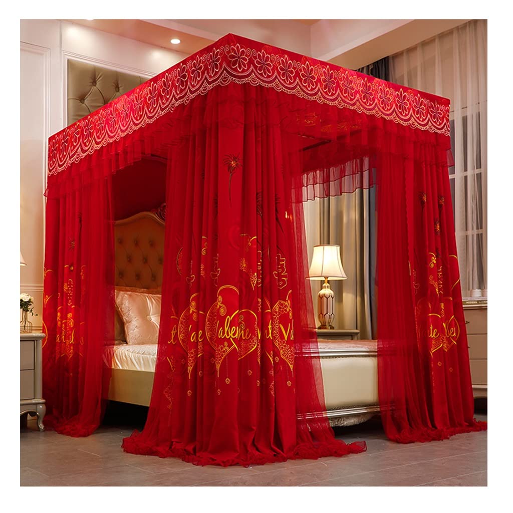 Auvent de lit avec support moustiquaire occultant OKUOKA 180x200cm
