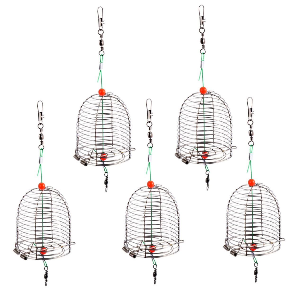 Mikikit 5Pcs Fishing Bait Cage Basket for EEL Crab Lobster Shrimp and Crayfish Fishing Tackle for Easy Use and Convenience