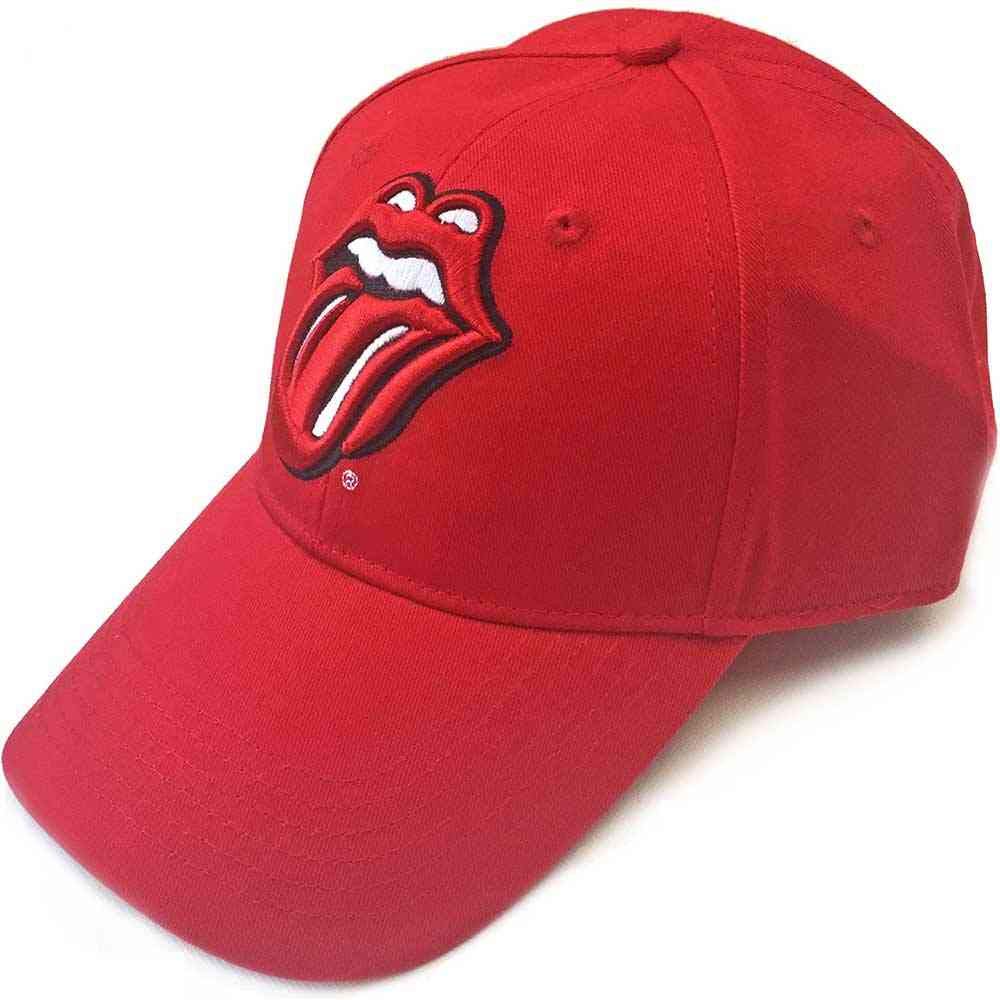 Paradiso Clothing Unisex Red The Rolling Stones Classic Tongue Band Logo Strapback