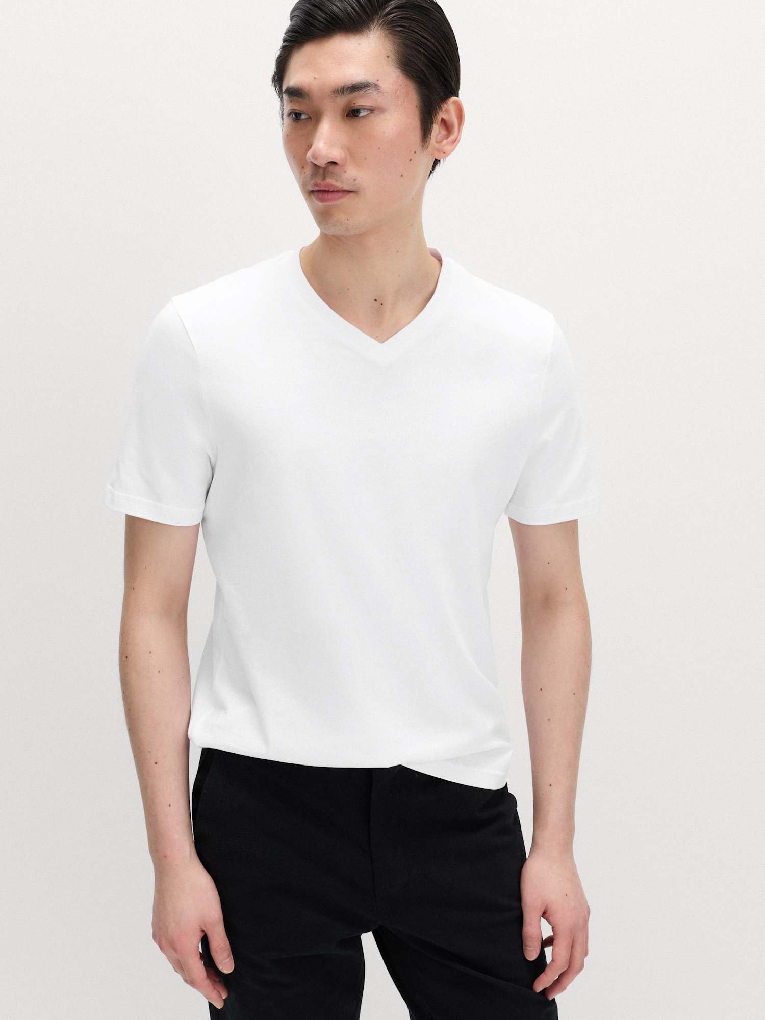 Marks & Spencer Pack de 3 Camisetas Puro algodón con Cuello en Pico
