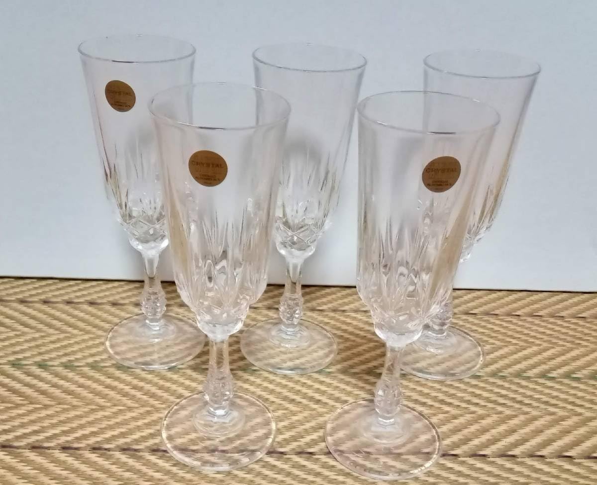 Amazon | レトロ ワイングラス シャンパングラス 5客 CAPRI CRYSTAL