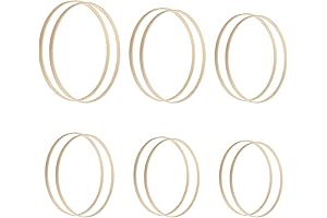 12Pcs Bamboo Hoop Wreath Rings: Versatile Macrame Rings for Endless Creative Projects