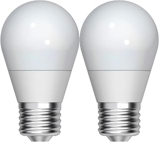 GE Lighting 23483 Light Dimmable LED A15 Ceiling Fan Bulb 4 (40-Watt-Replacement), 300-Lumen Medium Base, 2-Pack Standard, Frosted White, 2