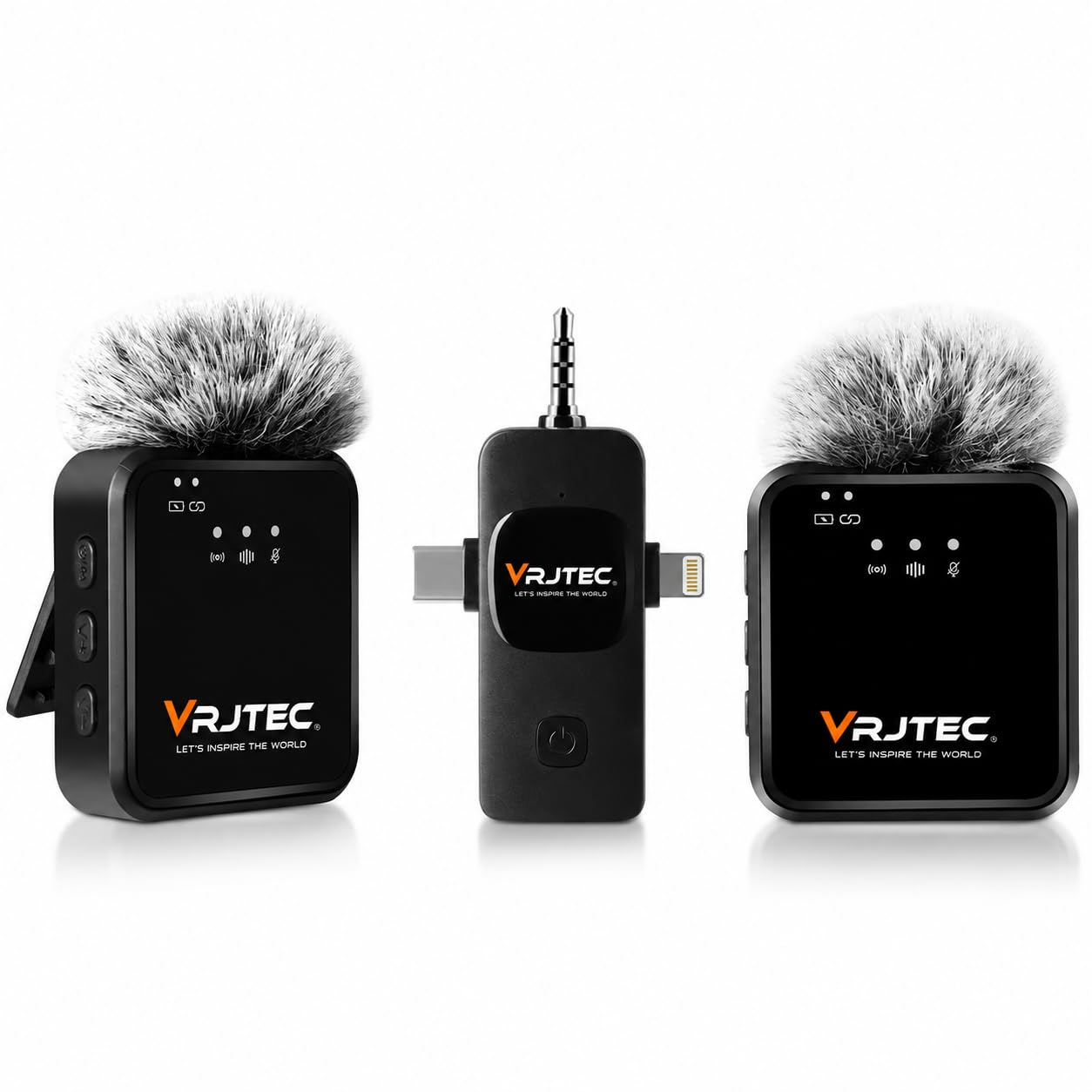 Wireless Lavalier Microphone for iPhone, Android, DSLR & Camera, Dual Mic with Type-C + Lightning Receiver, Noise Reduction, Live Monitoring, Plug & Play Collar Mic for YouTube, Vlogging, Interview-image-21