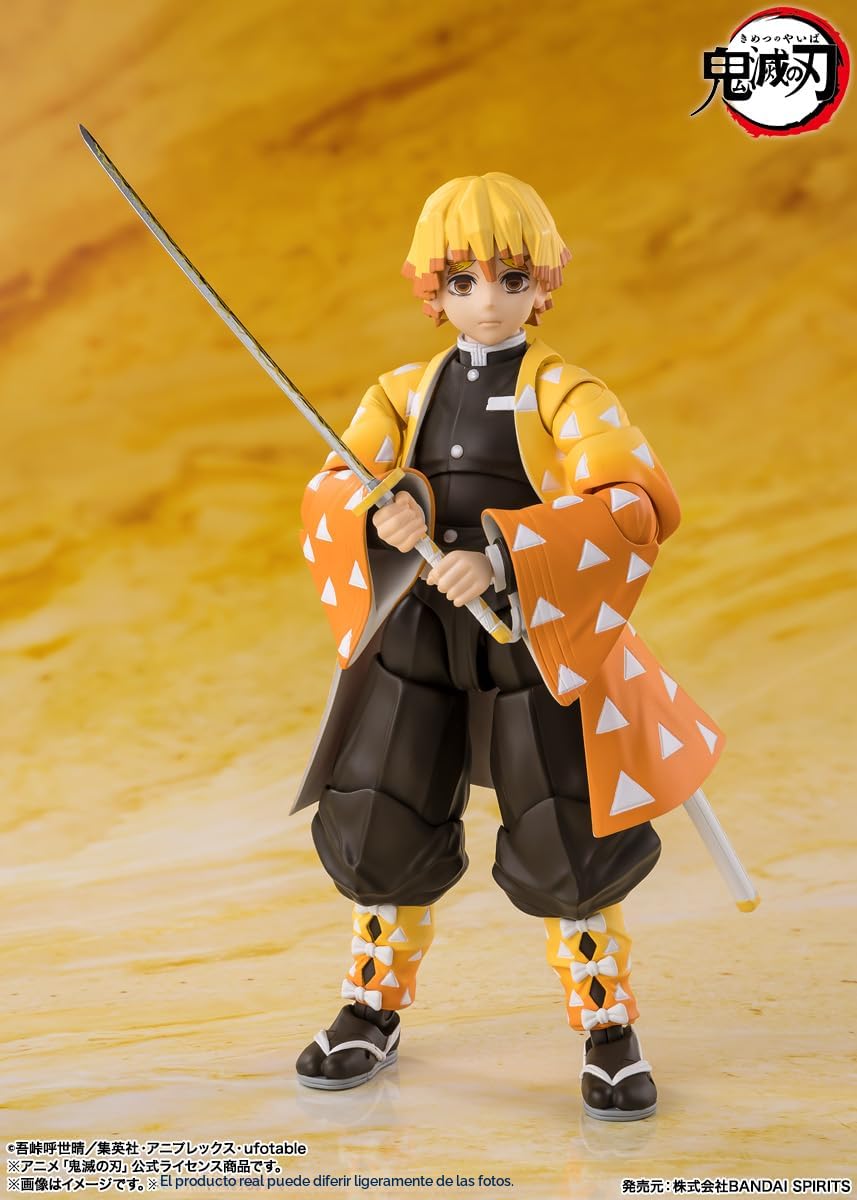 Figura De Acción Zenitsu Agatsuma – Ultimate Legends De Bandai, 12.5 Cm Con 27 Puntos De Articulación, Espada Y Accesorios, Regalo De Demon Slayer