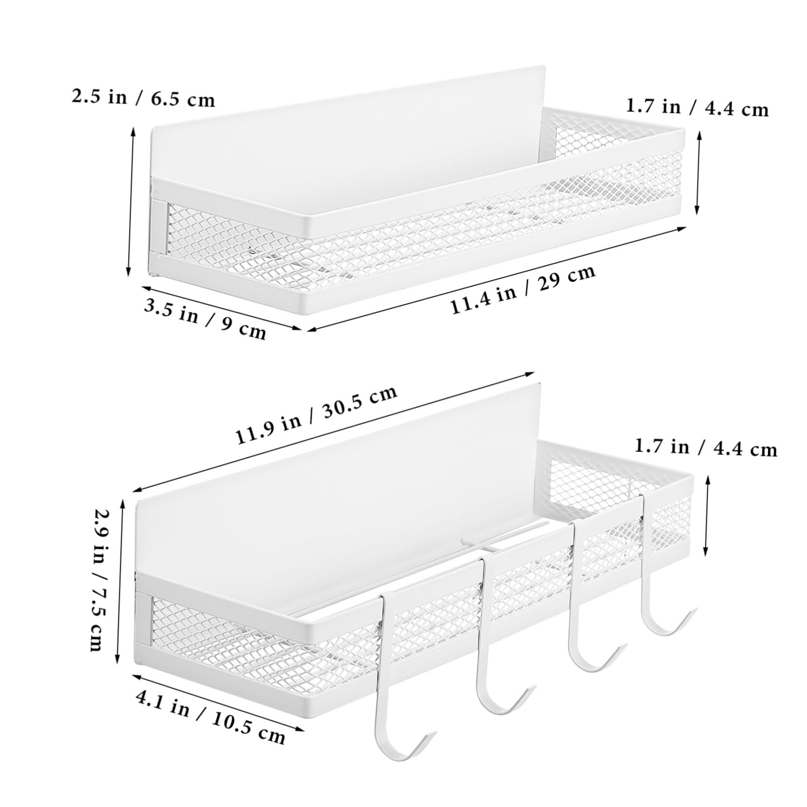 Cabilock Mensola Magnetica Versatile Per Frigorifero 2 Pezzi Porta Spezie Con Ganci Per Cucina E Bagno Organizer Magnetico Per Frigorifero