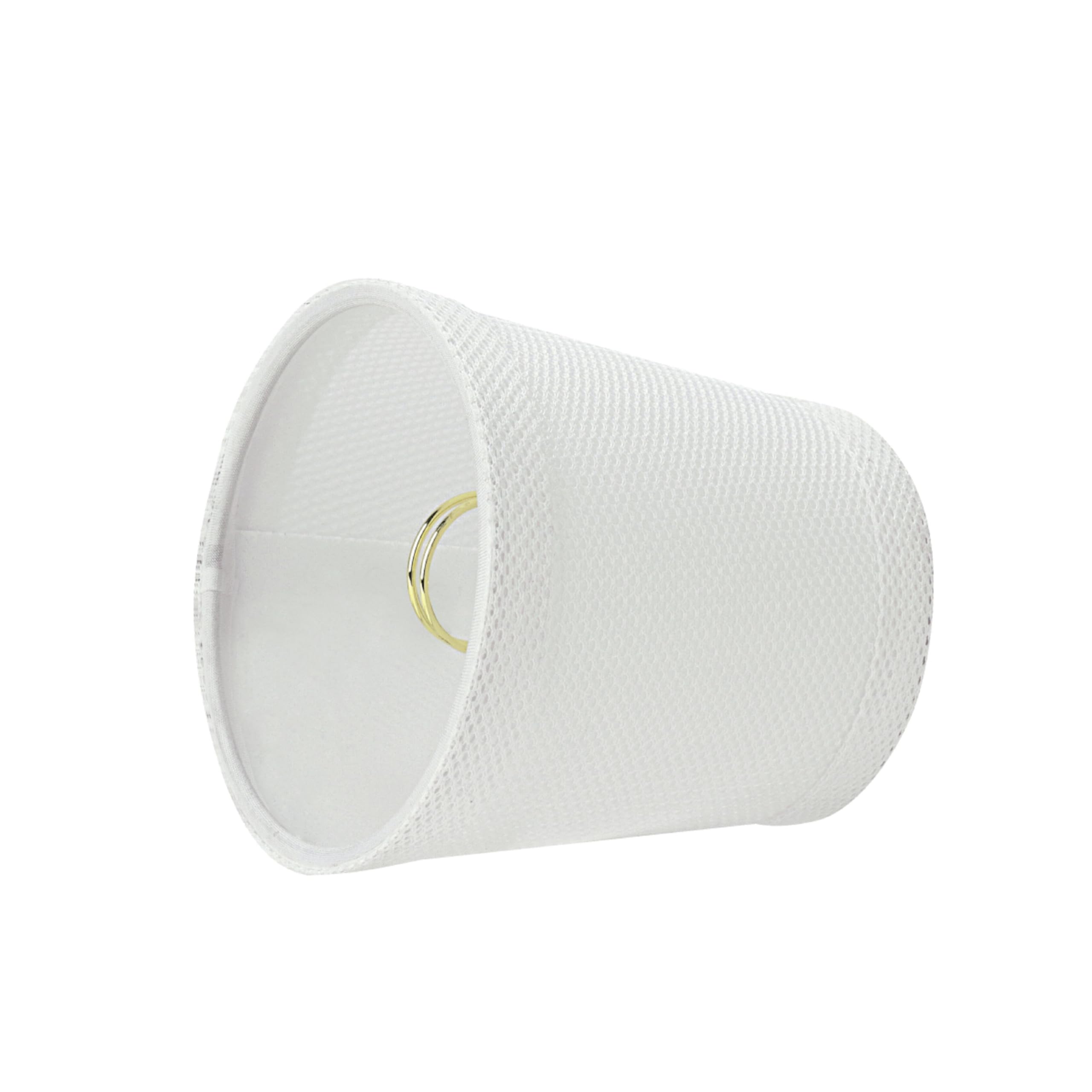Aspen Creative Clip ON LAMP Shade, Fabric, White - Image 4