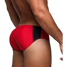 Rounderbum Mens H2O Padded + Package Swim Brief Quick-Dry Butt & Package Enhancing, No VPL, Lined