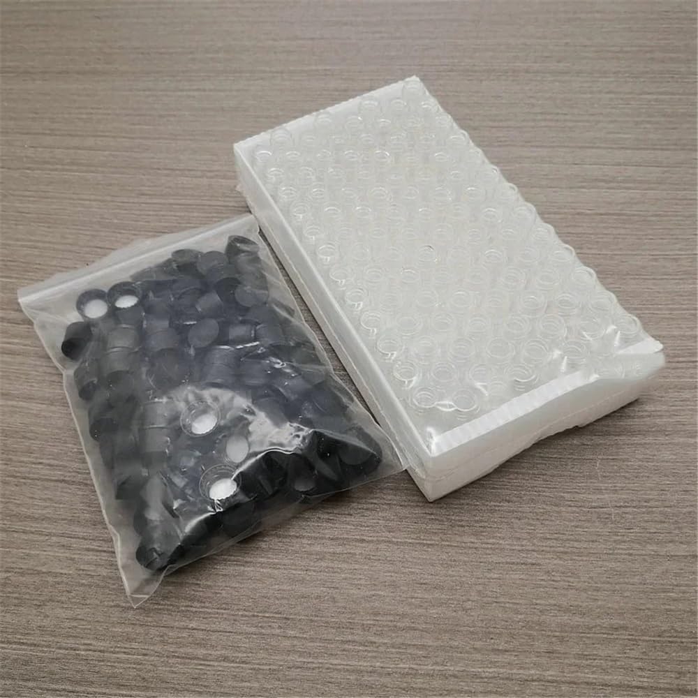 Vetreria da laboratorio Flacone for reagenti da laboratorio in vetro borosilicato basso con tappo a vite da 2 ml a 100 ml(60ml 10pcs)