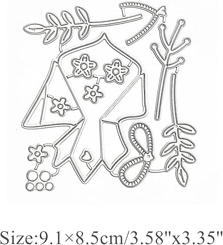 Miniatura 2 de hinana Troqueles de metal de flores, hojas de flores, plantillas de corte de ramo de hojas para manualidades, álbumes de recortes, fotos, papel