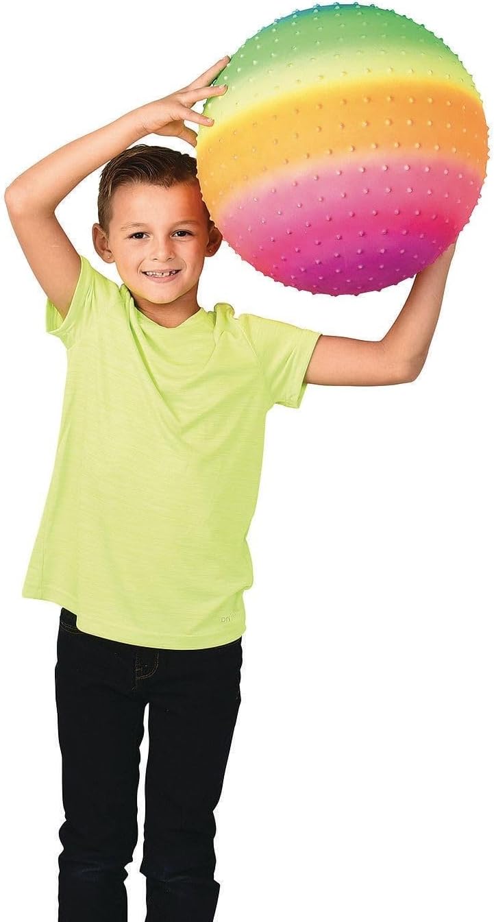 Jumbo Large Rainbow PVC Knobby Playground Ball (1)