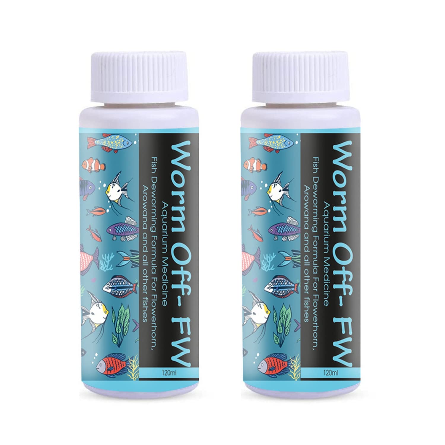 Foodie Puppies Deworming Formula Worm Off - FW (120ml - Pack of 2) | Aquarium Fish Treatment for Deworming Formula for Flowerhorn, Arawana, and All Other Fishes | Suitable for Fresh Water (B0C4PZN26T) Amazon Price History, Amazon Price Tracker